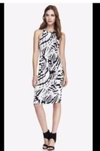 Express Women’s sleeveless Black Tie Dye Abstract midi Sheath Dress Blac... - £21.67 GBP