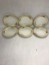 6 pc  Vintage H &amp; C Heinrich Selb Gold Trims Bavaria China saucers ONLY. - £13.29 GBP