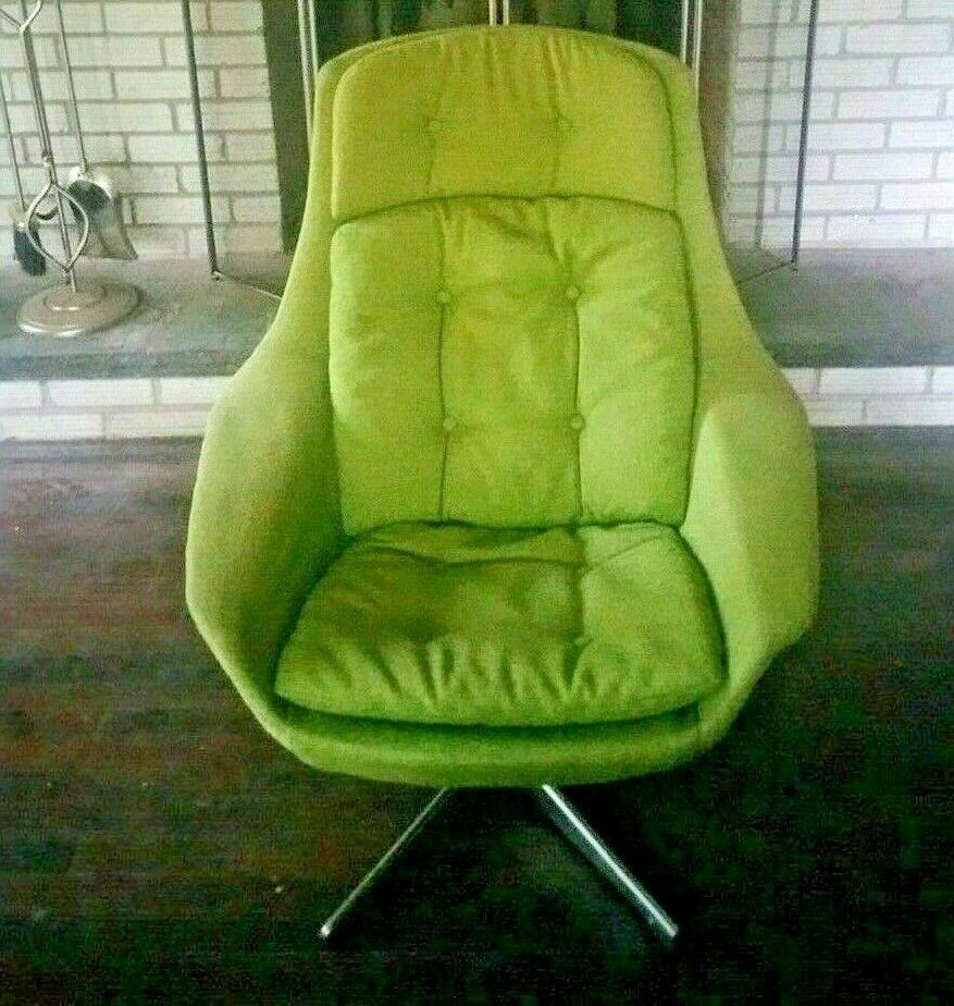 Primary image for Vintage Original Danish Mid-Century H. W. Klein Bramin Swivel Lounge Chair
