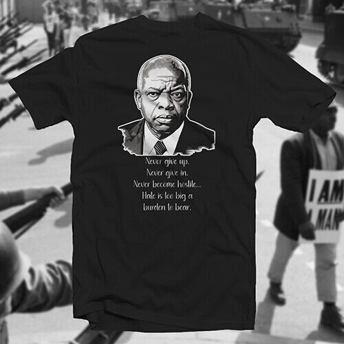 John Lewis #1 COTTON T-SHIRT Political Vote Justice Civil Rights Leader BLM