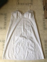 Vintage Slip Women’s White JC Penney Size 12 Delicate Lace Trim Cotton Blend - £24.63 GBP