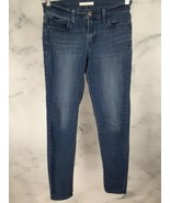 Levis 710 Womens Jeans Size 27 x 30 Super Skinny Mid Rise Medium Wash Bl... - €14,72 EUR