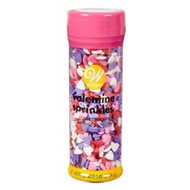 Valentines Confetti Hearts Sprinkles Mix Decorations 3.49 oz Wilton - £4.64 GBP