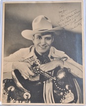 GENE AUTRY Signed Photo - The Singing Cowboy 11”x 14” w/COA - £437.28 GBP