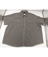 Wrangler Pearl Snap Western Shirt Men&#39;s Size 4X Big 4XB Plaid 4XL Rodeo - $20.98