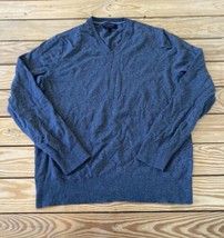 Banana Republic Men’s V Neck Cashmere Silk Sweater size M Grey Sf7 - £16.34 GBP
