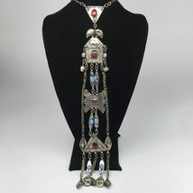 119.2g, 21&quot; Turkmen Necklace Pendant Long Necktie Old Vintage Gold-Gilded,TN399 - £63.94 GBP
