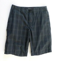 Quiksilver Men&#39;s Casual Walking Shorts 30 (32&quot; waist measured) Gray Plaid - $12.87