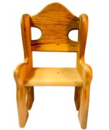 Handmade Doll or Teddy Bear Chair Solid Oak Wood High Back H 14&quot; x W 8&quot; ... - $39.55