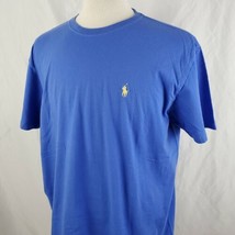 Polo Ralph Lauren T-Shirt Adult Large Crew Neck S/S Blue Yellow, Pony Logo RL - £10.82 GBP