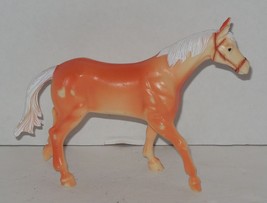 Pretend Play 5&quot; palomino horse PVC Rubber Figure Farm Animal - $7.05 CAD