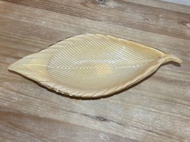 Camer Glass Gold Dish Leaf Pattern - £55.13 GBP