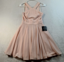 Lulus  Dress Women Size XS Beige Sleeveless Fit &amp; Flare V Neck Back Zip NWT - £20.06 GBP