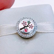 Mother&#39;s day Release 925 Silver China Exclusive Peach Blossom A Lot Charm - £14.15 GBP