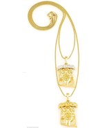 Jesus Necklace New Set Two Toned &amp; Solid Pendants On 24 &amp; 30 Inch Box Ch... - $411.65 MXN