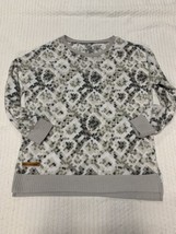 Simply Southern Grey Snakeskin Polka Dot Sweater Sale Size Medium - £11.04 GBP