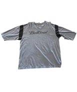 Vintage BUDBOWL Blue V neck Cotton Mens XL Shirt - $547.59 MXN