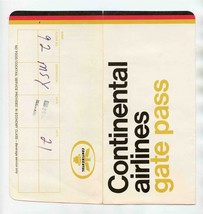 Continental Airlines Ticket Jacket Gate Pass 1967 - £12.51 GBP