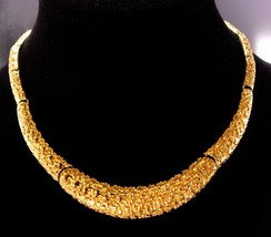 Couture Cleopatra necklace -  Vintage golden nugget  Monet choker  - vintage des - £113.91 GBP