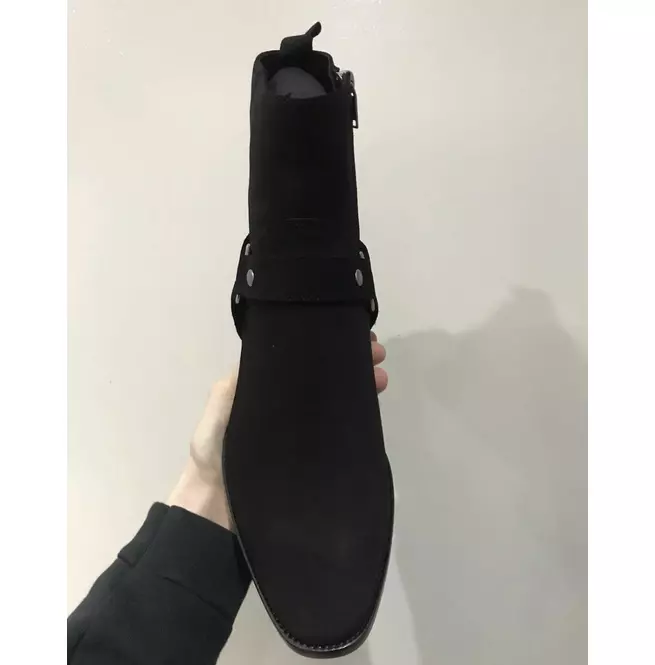 New Handmade Black Suede Formal Ankle Zipper Party Wear Boots For Men - $149.99+