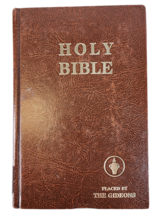 Holy Bible Placed By The Gideons English KJV Burgundy Hard Cover 1988 - £8.13 GBP