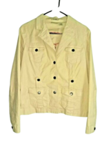 Ruff Hewn Blazer Button Front Linen Blend Tan Women&#39;s Size Medium - £10.68 GBP