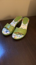 New Coach Nichelle Slip On Kitten Heel Jelly Sandal Green Size 6 - €34,38 EUR