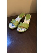 New Coach Nichelle Slip On Kitten Heel Jelly Sandal Green Size 6 - €34,38 EUR