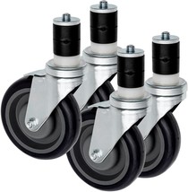 Restaurantware Kitchen Tek 5 Inch Table Casters 4 Heavy Duty Restaurant - £107.85 GBP