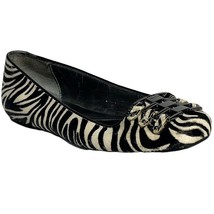CALVIN KLEIN  Womens Shoes Size 7.5M Black/White Animal Print Flats - £20.13 GBP
