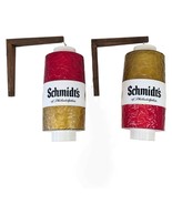 SCHMIDT&#39;S OF PHILADELPHIA BEER LIGHTED SIGN HANGING TEAK MID CENTURY PAIR - $199.18 CAD