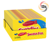 Full Box 12x Packs Swedish Fish Brand Original Soft &amp; Chewy Theater Candy 3.1oz - £21.53 GBP