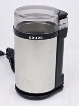 Vintage Krups Coffee Bean Grinder Spice Mill Model 408 Silver Black Made France - £21.88 GBP