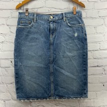 J Crew Denim Skirt Sz 31 Distressed - $22.76