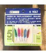 Beacon Christmas Light Pack 5 Push-In Replacement Bulbs 5 Volt for 15-30... - $13.56 CAD