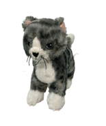 IKEA Lilleplutt Kitty Cat Plush Gray White Tabby Soft embroidered Eyes - £12.48 GBP