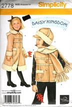 Simplicity Daisy Kingdom Childs 3 to 8 Coat, Hat and Vest Uncut Sewing Pattern - $8.56