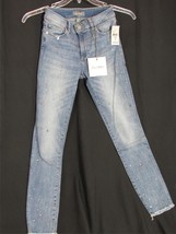 NWT DL1961 Unfinished Hem Rhinestones Size 25 Cropped Jeans Original $20... - £79.23 GBP