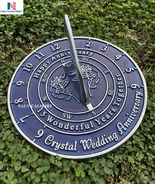 NauticalMart 15th Crystal Wedding Anniversary Sundial Gift for Husband o... - £116.83 GBP