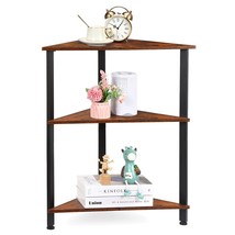 Corner Shelf, 3 Tier Corner Bookshelf Bookcase, Freestanding Corner Shelf Stand, - £53.35 GBP