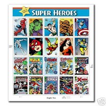 2007 Marvel Comics Super Heroes - 20 - 41 Cent STAMPS - FULL PANE - £18.73 GBP
