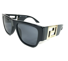 Versace Sunglasses MOD.4403 GB1/87 Polished Black Gold Medusa Logo w Gray Lenses - £125.76 GBP