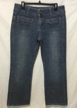 Lee Jeans Womens Sz 11 12 Denim Jeans Front Flop Pockets  - $10.88