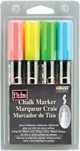 Bistro Chalk Marker 6mm Point Set 4/Pkg-Fluorescent Blue, Red, Green &amp; Y... - $18.41