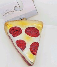 Wondershop Pizza Glass Christmas Tree Ornament 4" image 3