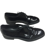 Vito Rufolo Nero Vernice Scarpe IN Pelle Con Lacci Misura 10 D - $1,019.12 MXN