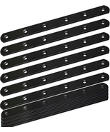 12Pack 8&quot; Black Metal Straight Brackets Heavy Duty Mending Plates for Wood - $537.69 MXN