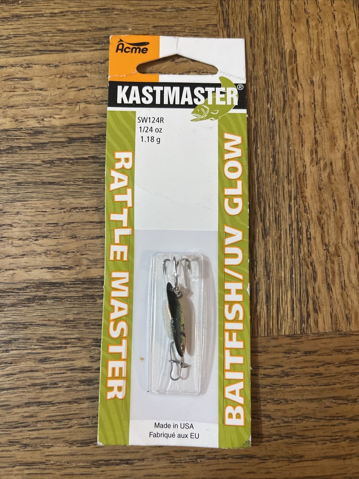 Acme Kastmaster Rattle Master Baitfish/UV Glow Hook Size 1/24-Brand New ...