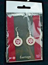 NCAA University Round Team Dangle Earrings (New) Texas A&amp;M Aggies - £10.27 GBP