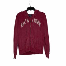 Polo Jeans Co. Full Zip Sweatshirt Jacket Size Large Red Ralph Lauren Lettering - £20.51 GBP